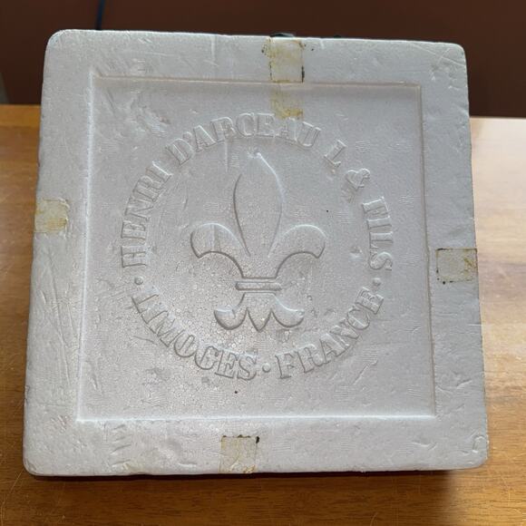 Limoges D'Arceau Noel Vitrail Dans La Creche Plate 1976 Christmas Box Cert Auth - Picture 9 of 16